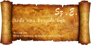 Szécsi Erzsébet névjegykártya